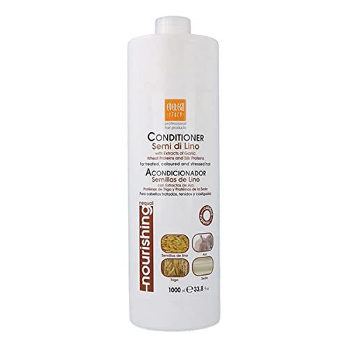 Ever Ego Italy Linseed Oil Conditioner For Damaged, Bleached Or Colored Hair Nourishing And Hydrating Hair Care Product For Men And Women 1L Bottle