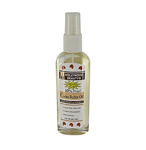 Hollywood Beauty Cocoa Butter Oil Spray 3 Fluid Ounce, Clear, 3 Fl Oz