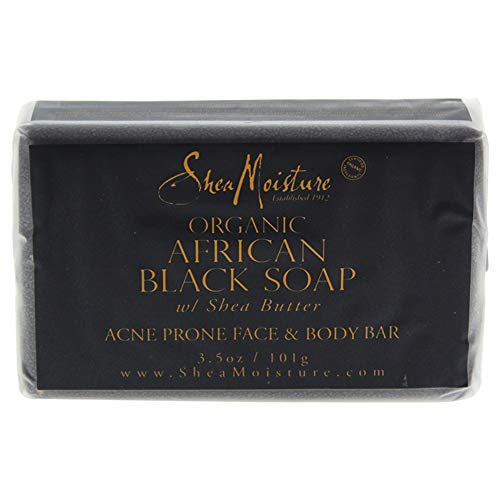 Sheamoisture Face And Body Bar For Oily, Blemish-Prone Skin African Black Soap Paraben Free 3.5 Oz