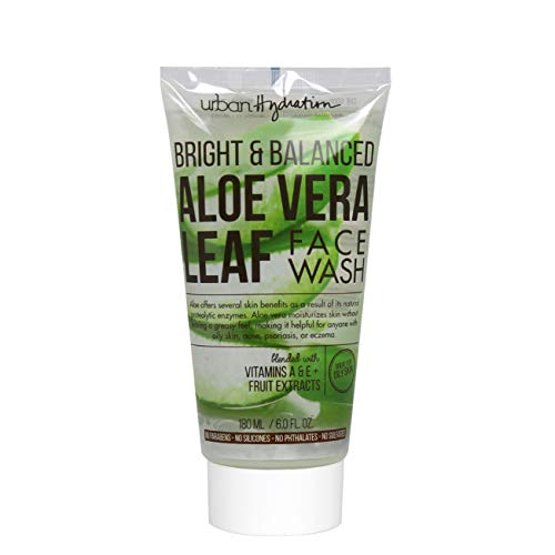 Urban Hydration Bright & Balanced Aloe Vera Leaf Face Wash   Gentle, Hydrates, Detoxes, Fights Acne, Anti-Aging Benefits For All Skin Types, Leaves Skin Moisturized And Smooth   6 Fl Ounce