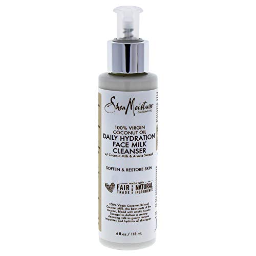 Sheamoisture 100% Virgin Coconut Oil Daily Hydration Face Milk Cleanser 4 Fl.Oz.