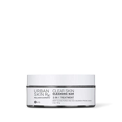 Urban Skin Rx Clear Skin Cleansing Bar 3-In-1 Daily Cleanser, Exfoliator And Mask Removes Excess Oil And Improves Blemishes, Formulated With Salicylic Acid, Eucalyptus And Sulfur 2.0 Oz