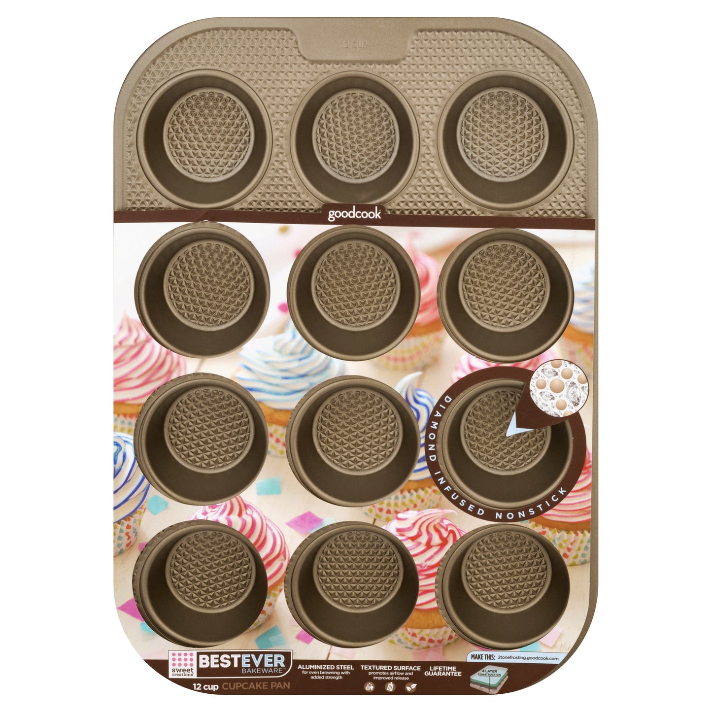 Goodcook - Pan Cupcake 12 Cup - Case of 6-1 Count
