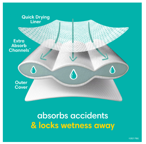 Pampers Easy Ups Training Underwear Girls Size 5 3T-4T, 22 Count