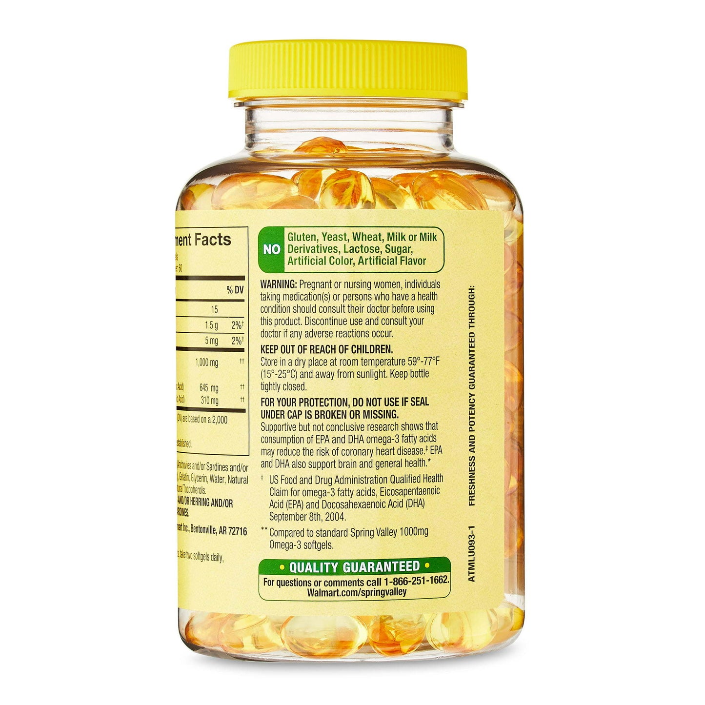 Spring Valley Proactive Support Omega-3 Mini from Fish Oil; 1000 mg; 120 Count