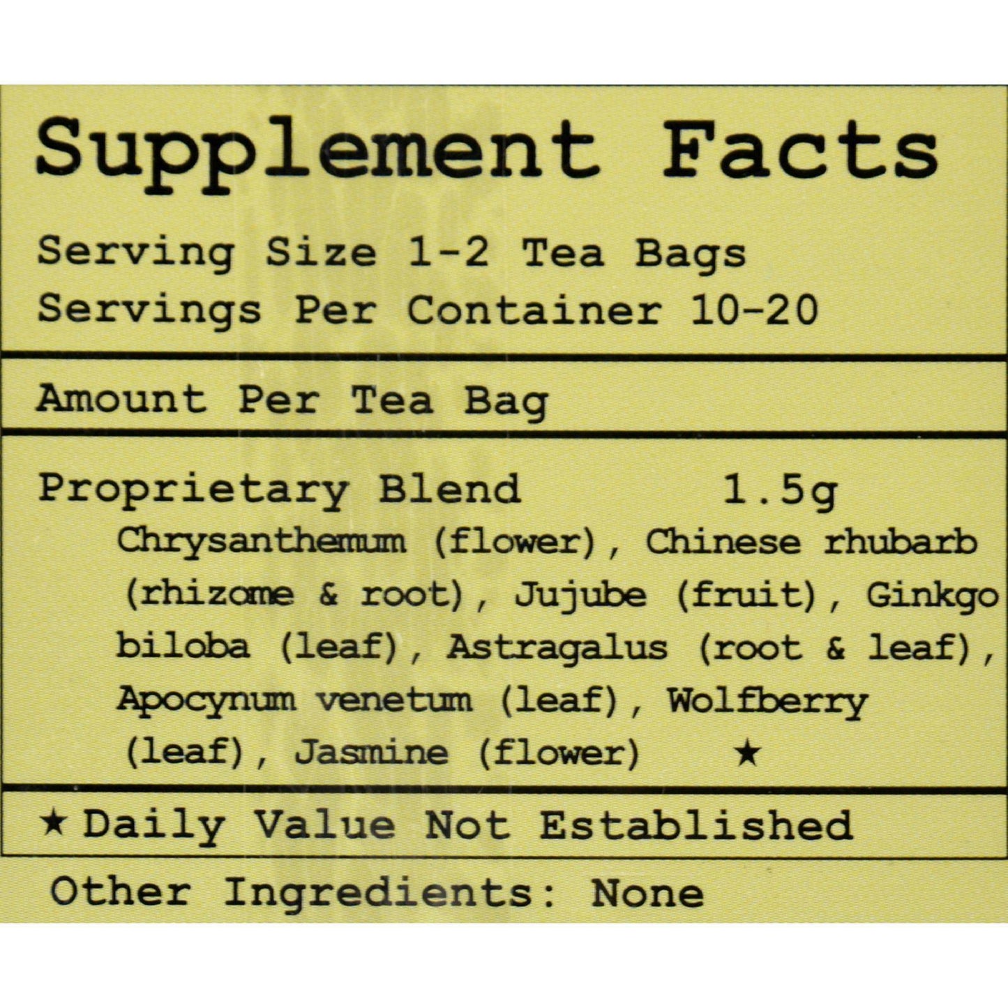 Health King Cholesterol Guard Herb Tea - 20 Tea Bags