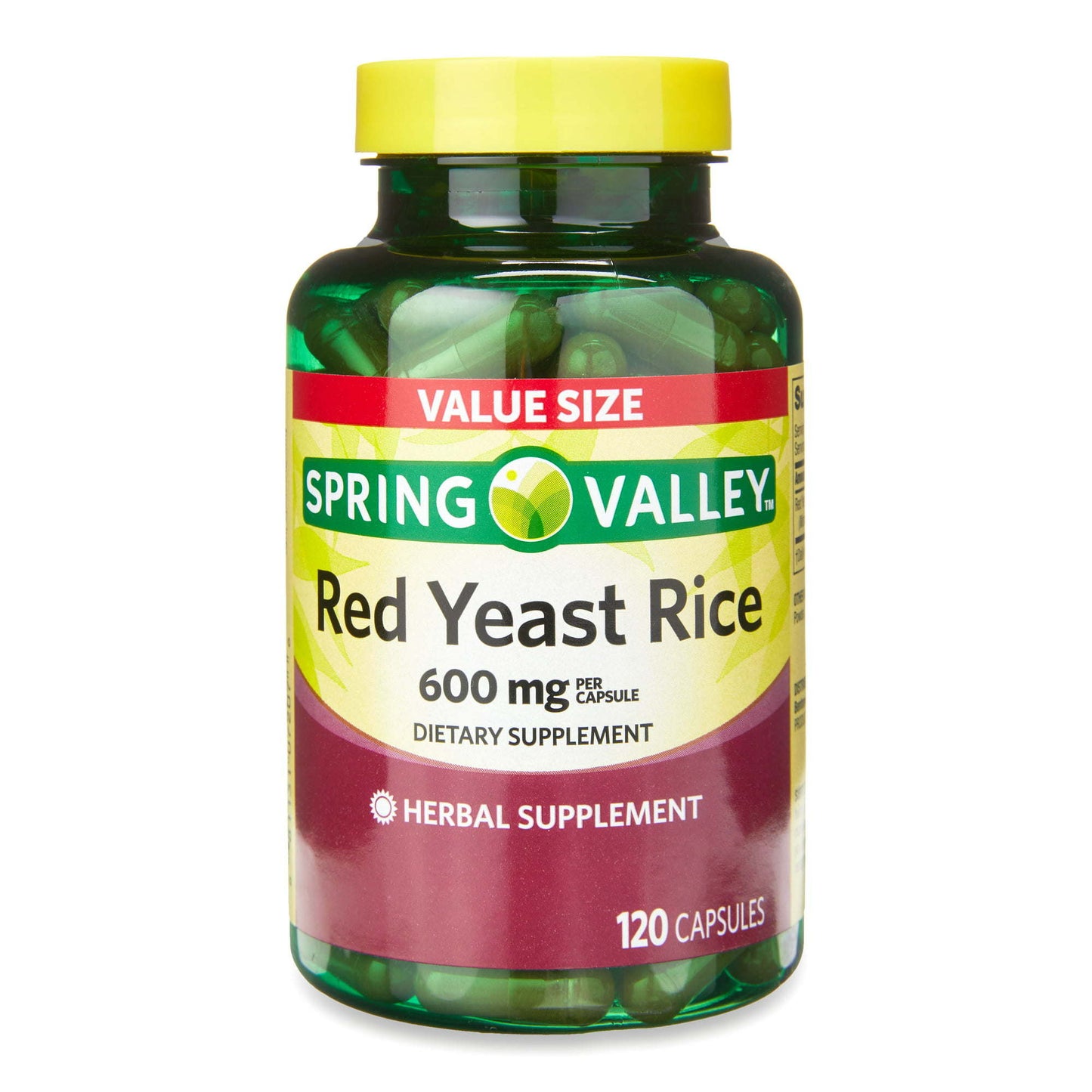 Spring Valley Red Yeast Rice Supplement; 600 mg; 120 Count