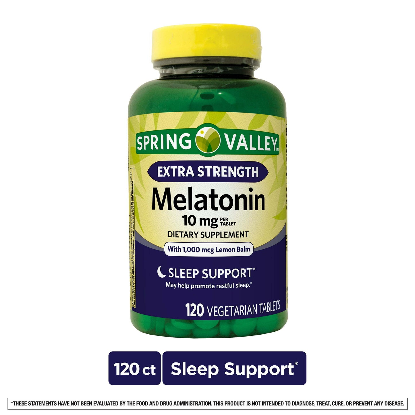 Spring Valley Extra Strength Melatonin Tablets Dietary Supplement; 10 mg; 120 Count