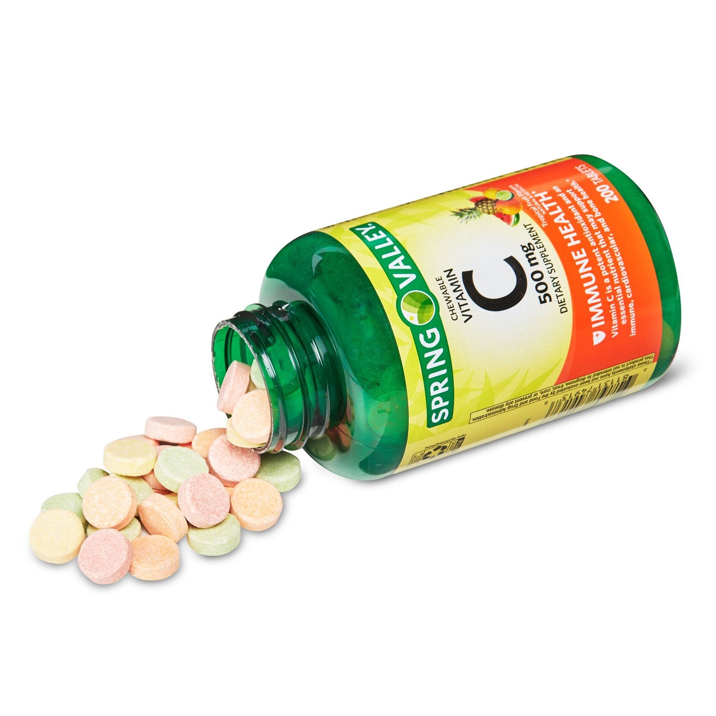 Spring Valley Vitamin C Chewable Tablets Dietary Supplement; 500 mg; 200 Count
