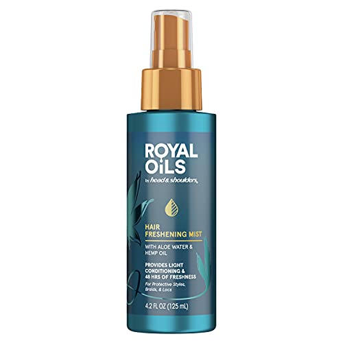 Head & Shoulders Royal Oils Hair Freshening Mist Spray With Aloe Water And Hemp Oil, Curly Hair Product, 4.2 Fl Oz