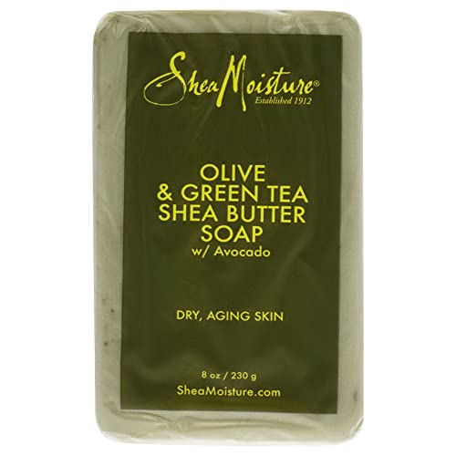 Sheamoisture Shea Butter Soap For Dry, Aging Skin Olive Oil And Green Tea Extract To Soothe Skin 8 Oz