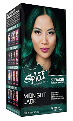 Splat Hair Splat Rebellious Colors 30 Wash Hair Color Kit, Midnight Jade, 6 Oz