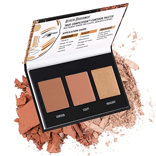 Black Radiance True Complexion Contour Palette, Light To Medium, 0.38 Ounce