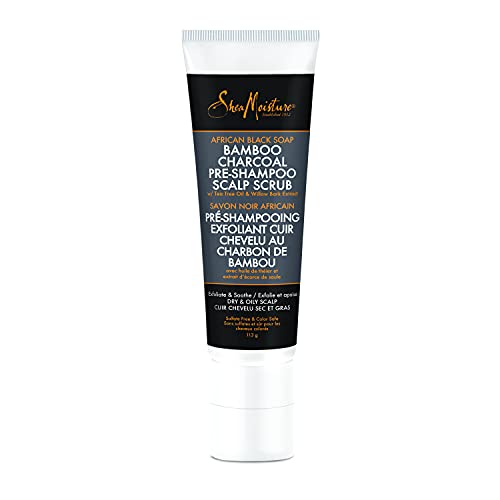 Sheamoisture African Black Soap Bamboo Charcoal Pre-Shampoo Scalp Scrub, 4 Fl Oz