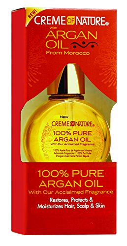 100% Pure Argan Oil From Morocco By Creme Of Nature, Restores, Protects And Moisturizes Hair, Scalp & Skin, 1 Fl Oz