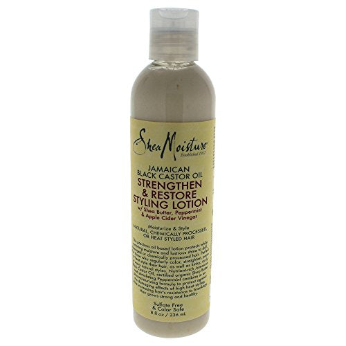 Shea Moisture Jamaican Black Castor Oil, Strengthen & Restore Styling Lotion, Moisturize & Style, 8 Oz