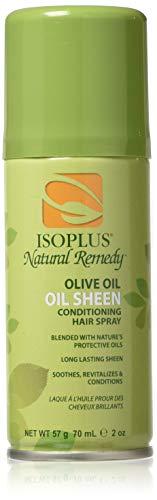 Isoplus Natural Remedy Olive Oil Sheen Conditioning Hair Spray, 2 Oz