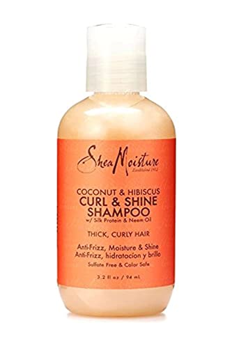 Shea Moisture Sheamoisture'S Coconut & Hibiscus Curl & Shine Shampoo, 3.2 Oz