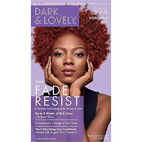 Dark & Lovely Dark And Lovely Fade Resistant Rich Conditioning Color Hair Dye/Hair Colour 394Vivacious Red