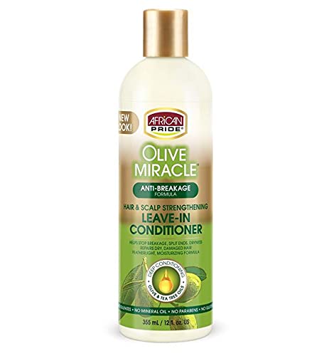 African Pride Olive Miracle Leave-In Conditioner, 12 Ounce