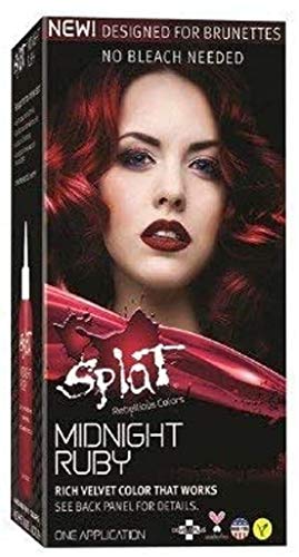 Splat Vegan And Cruelty-Free Semi-Permanent Hair Color Dye (6 Fl Oz, Midnight Ruby)