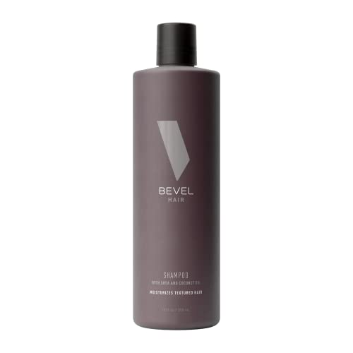 Bevel Shampoo For Men - Sulfate Free Shampoo For Textured Hair With Coconut Oil And Shea Butter, Detangles Course, Curly Hair, 12 Oz