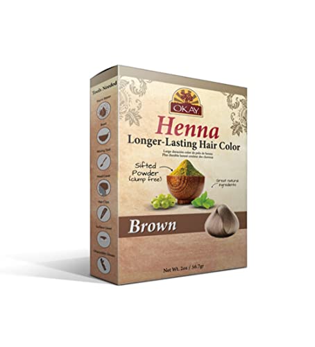 Okay Longer Lasting Henna Color, Brown, 2 Ounce(Pack of 1)