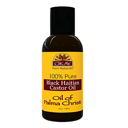 Okay 100% Pure Black Haitian Castor Oil, 4 oz ( Pack of 1)