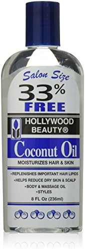 Hollywood Beauty Coconut Oil Moisturizes Hair And Skin, 8 Ounce(Pack of 1)