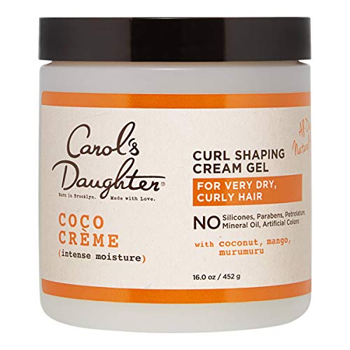 Carols Daughter Coco Creme Curl Shaping Cream Gel, With Coconut Oil, Coconut Milk, Silicone Free, Paraben Free Hair Gel For Curly Hair , Mineral Oil Free, For Very Dry Hair, 16 Oz