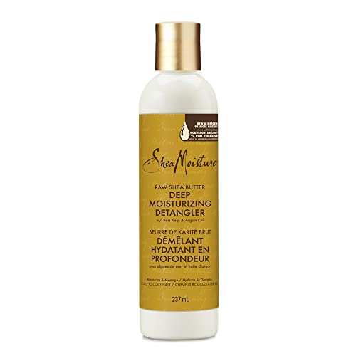 Sheamoisture Raw Shea Butter Deep Moisturizing Detangler For Dry, Damaged Hair, Hair Styling Product Formulated With Sea Kelp And Argan Oil 8 Oz