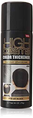 High Beams Color Thickener  Jet Black - 2.7 Oz - Salon Quality Quick-Fix Concealer Takes Grey Color Hair Away - Cover And Fill In Thinning And Bald Areas Instantly