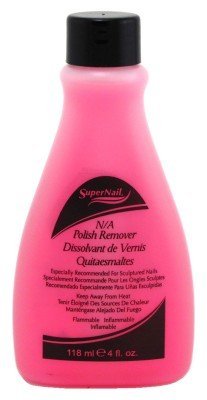 Super Nail 4Oz Nonabrasive Polish Remover For Natural Artificial Nails Pink, 4 Fl Oz (401_1)