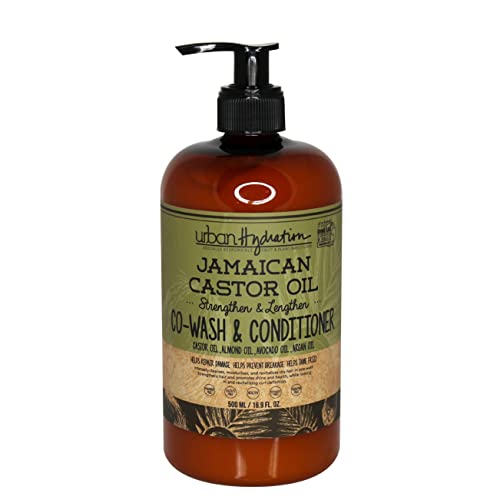 Urban Hydration Jamaican Castor Oil Co-Wash And Conditioner   Sulfate, Paraben And Dye Free, Cleanses, Hydrates And Repairs Damage For Soft, Strong And Shiny Hair, All Hair Types, 16.9 Fl Ounces