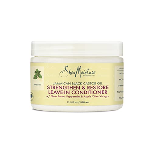 Sheamoisture Jamaican Black Castor Oil Leave In Conditioner For Damaged Hair 100% Pure Jamaican Black Castor Oil To Soften And Detangle Hair 11.5Oz(Pack of 1)