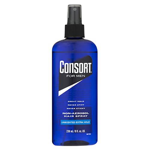 Consort Extra Hold Non-Aero Hair Spray Pump, Unscented, 8 Ounce