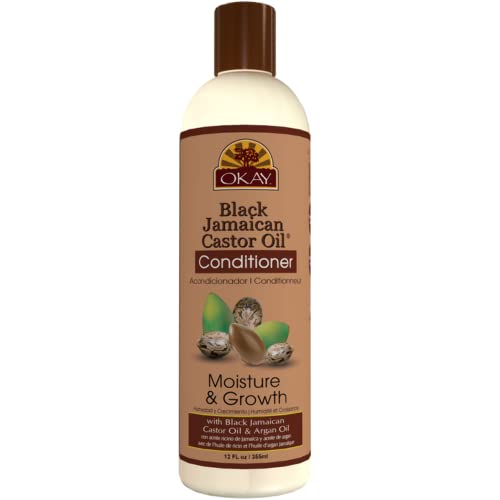 Okay   Black Jamaican Castor Oil Conditioner   For All Hair Types & Textures   Revive - Moisturize - Grow Healthy Hair   With Argan Oil & Shea Butter   Free Of Parabens, Silicones, Sulfates   12 Oz