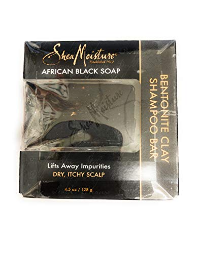 Sheamoisture African Black Soap Clay Shampoo Bar 4.5 Oz Cleanser, 4.5 Ounce