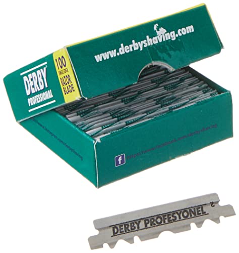 Derby Professional Single Edge Razor Blades, 100 Count