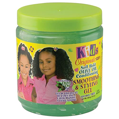 Originals By Africa'S Best Kids Africa'S Best Kids Originals Soft Hold Olive Oil Conditioning Smoothing & Styling Gel, Alcohol Free, 15Oz Jar