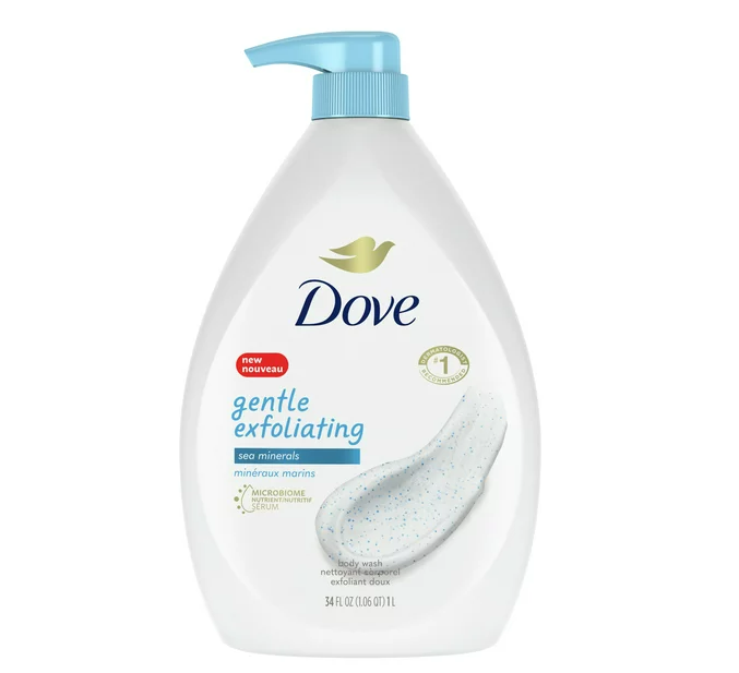 Dove Gentle Exfoliating Sea Minerals Liquid Body Wash;  34 oz