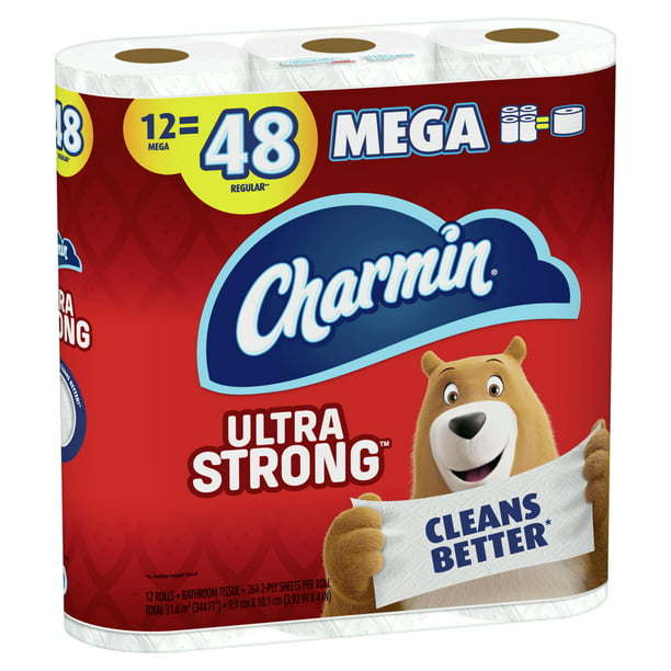 Charmin Ultra Strong Toilet Paper, 12 Mega Roll, 264 Sheets per Roll