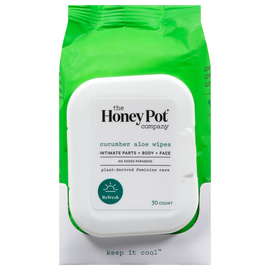 The Honey Pot - Wipes Intimt Cucumber Alo - 1 Each-30 CT