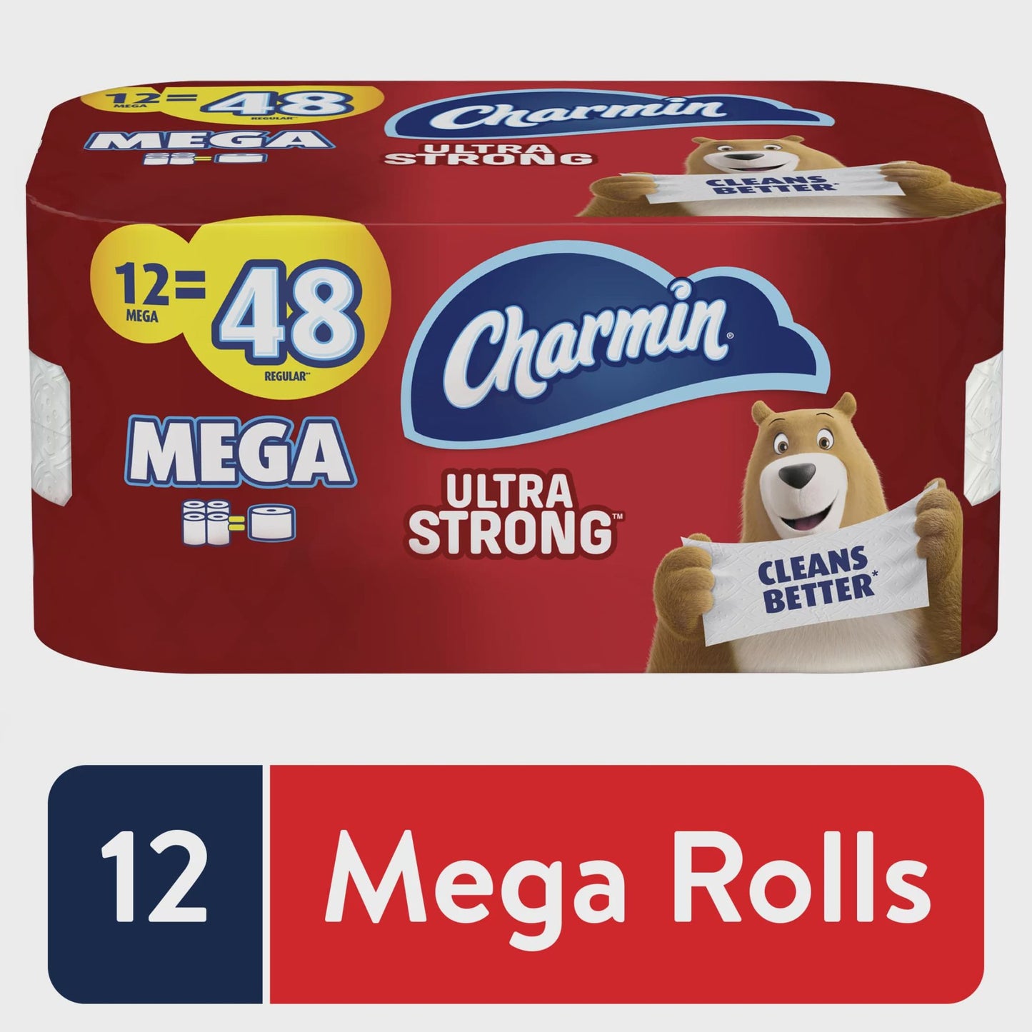 Charmin Ultra Strong Toilet Paper, 12 Mega Roll, 264 Sheets per Roll