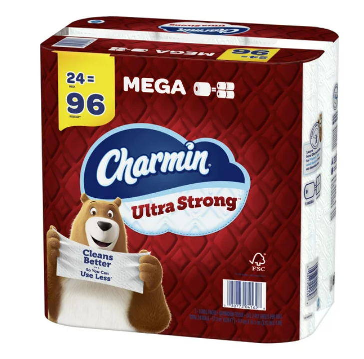 Charmin Ultra Strong Toilet Paper, 24 Mega Roll