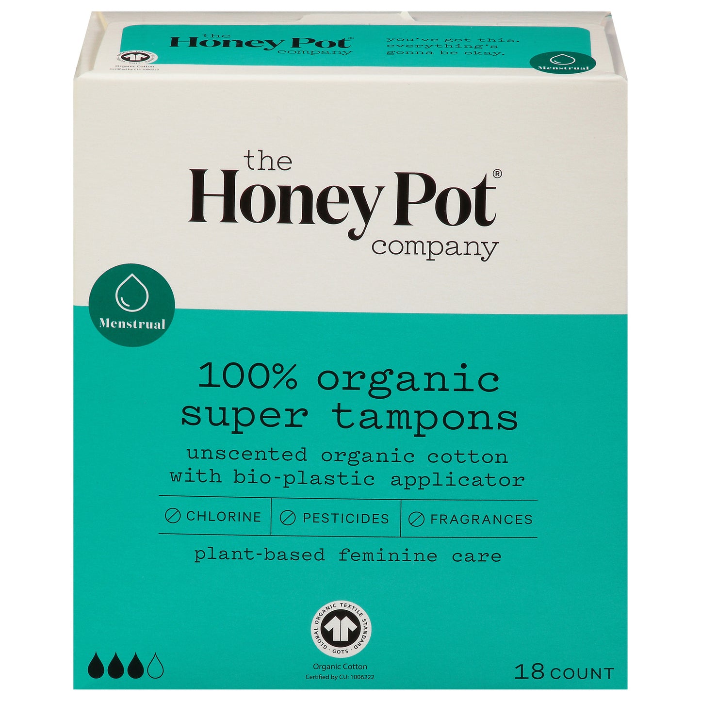 The Honey Pot - Supr Tampon Plst App Usnt - 1 Each-18 CT