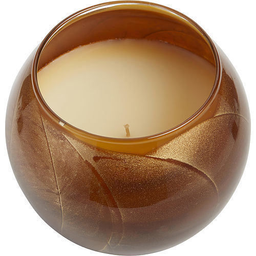 EBONY CANDLE GLOBE by Ebony Candle Globe THE INSIDE OF THIS 4 in POLISHED GLOBE IS PAINTED WITH WAX TO CREATE SWIRLS OF GOLD AND RICH HUES AND COMES IN A SATIN COVERED GIFT BOX