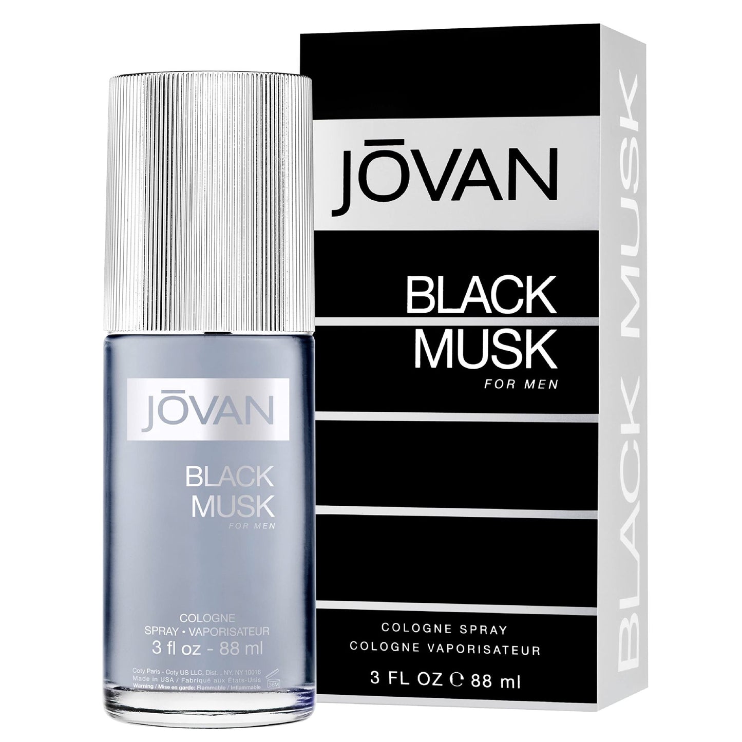 JOVAN BLACK MUSK by Jovan COLOGNE SPRAY 3 OZ