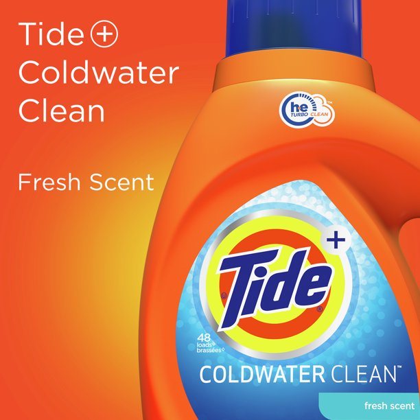 Tide Coldwater Clean Fresh HE Turbo Clean Liquid Laundry Detergent;  92 fl oz 59 loads