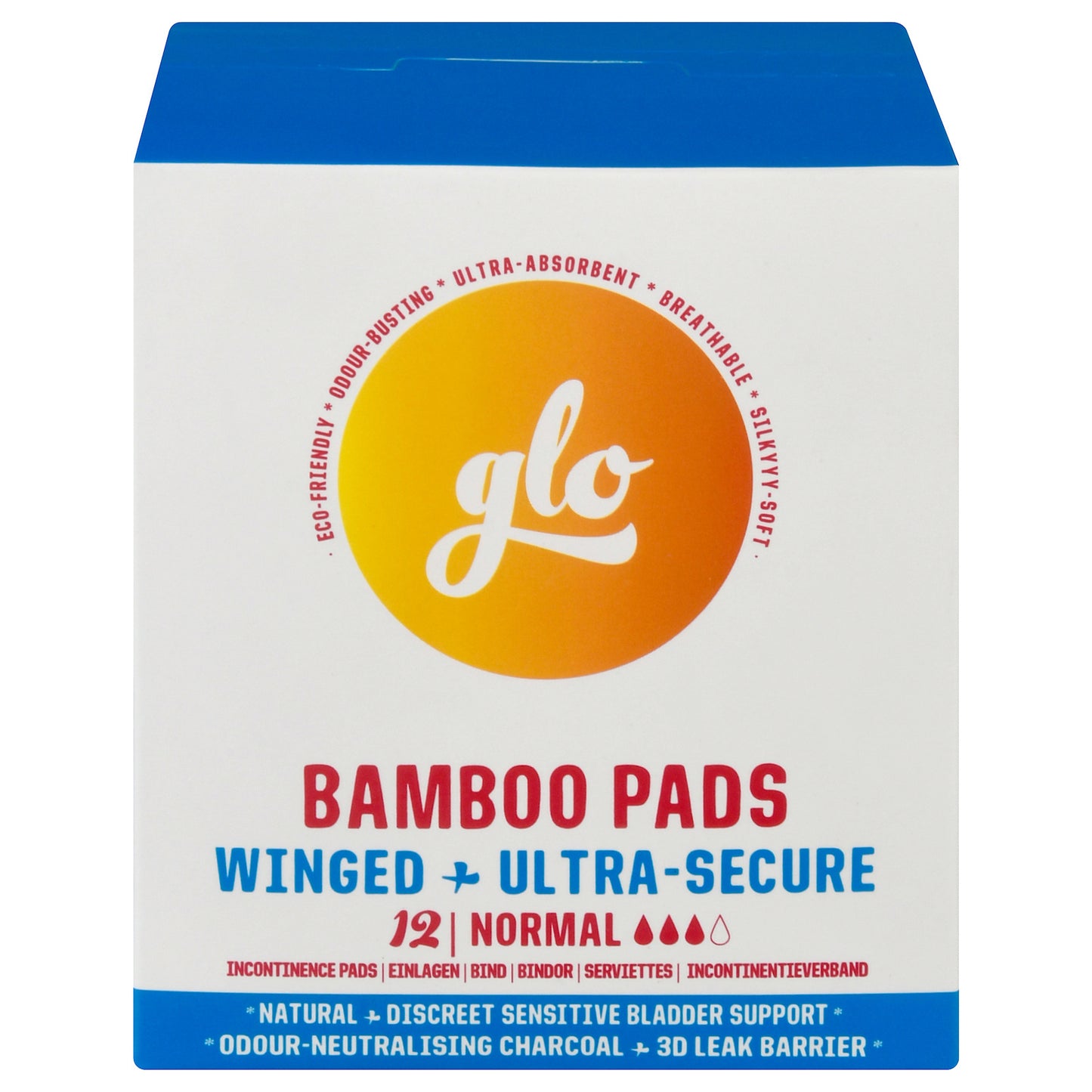 Glo - Pads Bamboo Senstv Blddr - Case of 8-12 CT